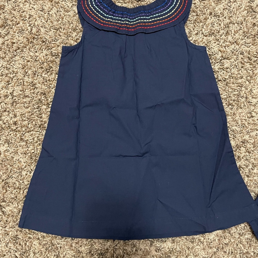 NWT Hanna Andersson Rainbow ruffled collared dress and bloomers - Picture 4 of 7